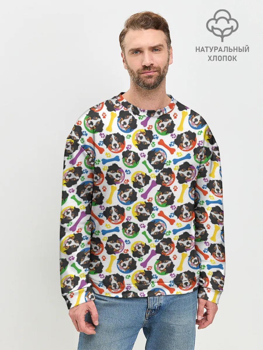 Мужской свитшот базовый / Бернский Зенненхунд