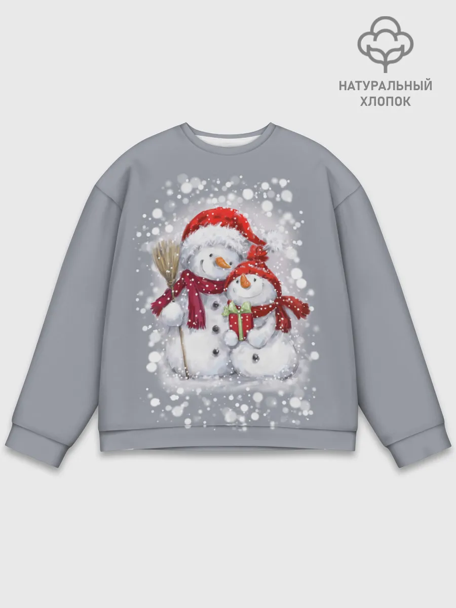 Мужской свитшот базовый / Два снеговика