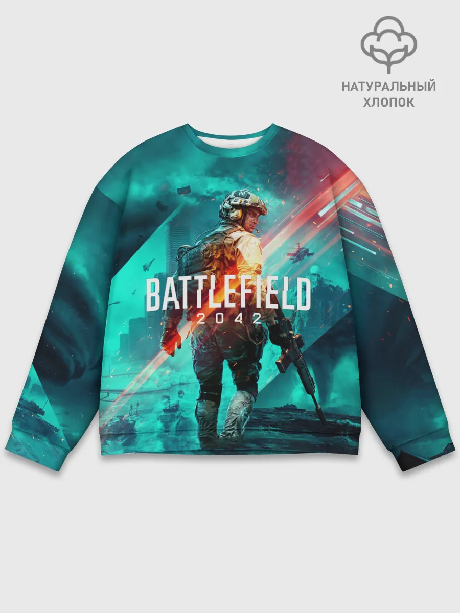 Мужской свитшот базовый / Battlefield 2042 игровой арт