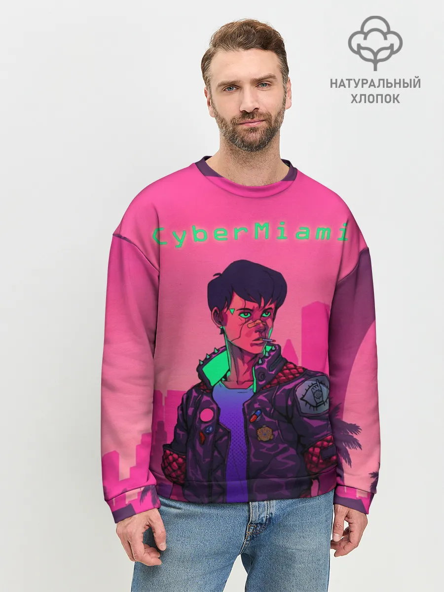 Мужской свитшот базовый / CyberMiami