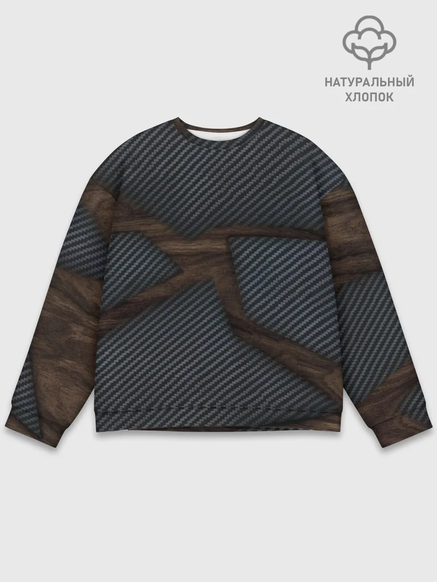 Мужской свитшот базовый / карбон в дереве