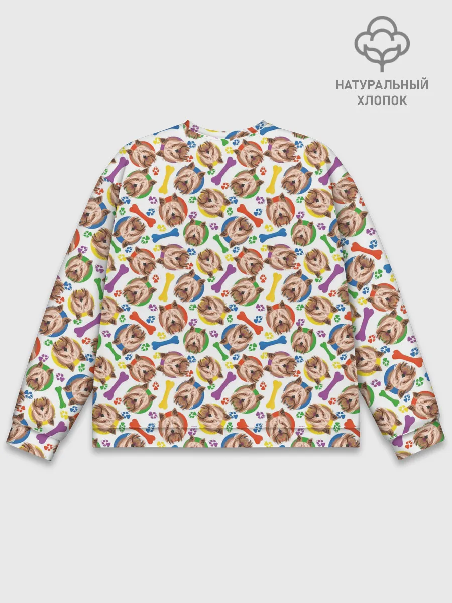 Мужской свитшот базовый / Йоркширский Терьер