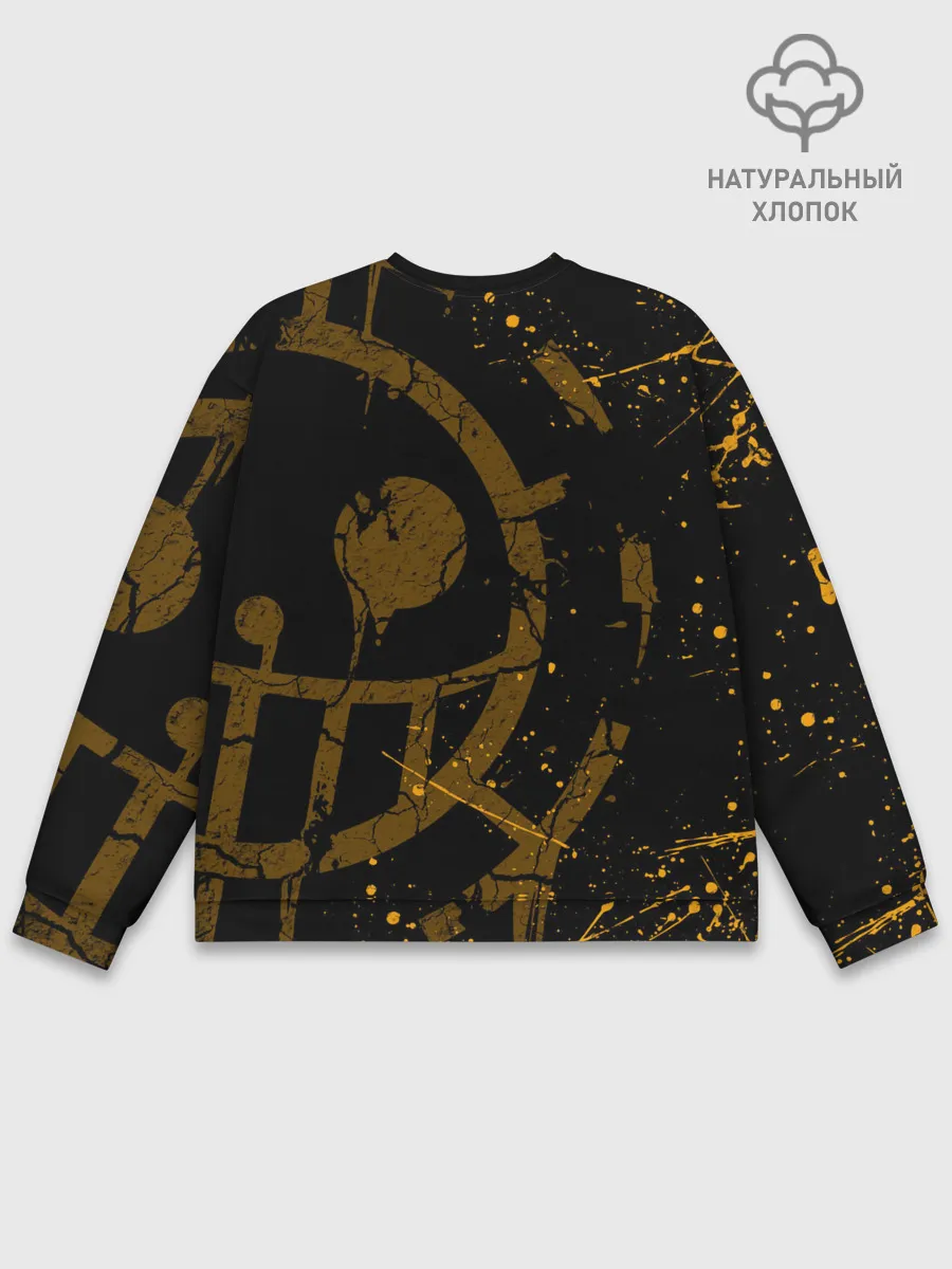 Мужской свитшот базовый / ВАН ПИС ПИРАТЫ ЖЁЛТЫЙ ЛОГО