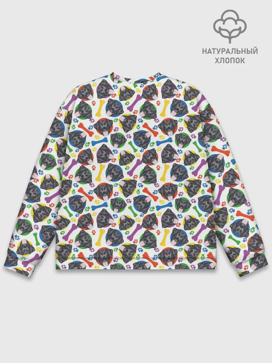 Мужской свитшот базовый / Чёрный Лабрадор