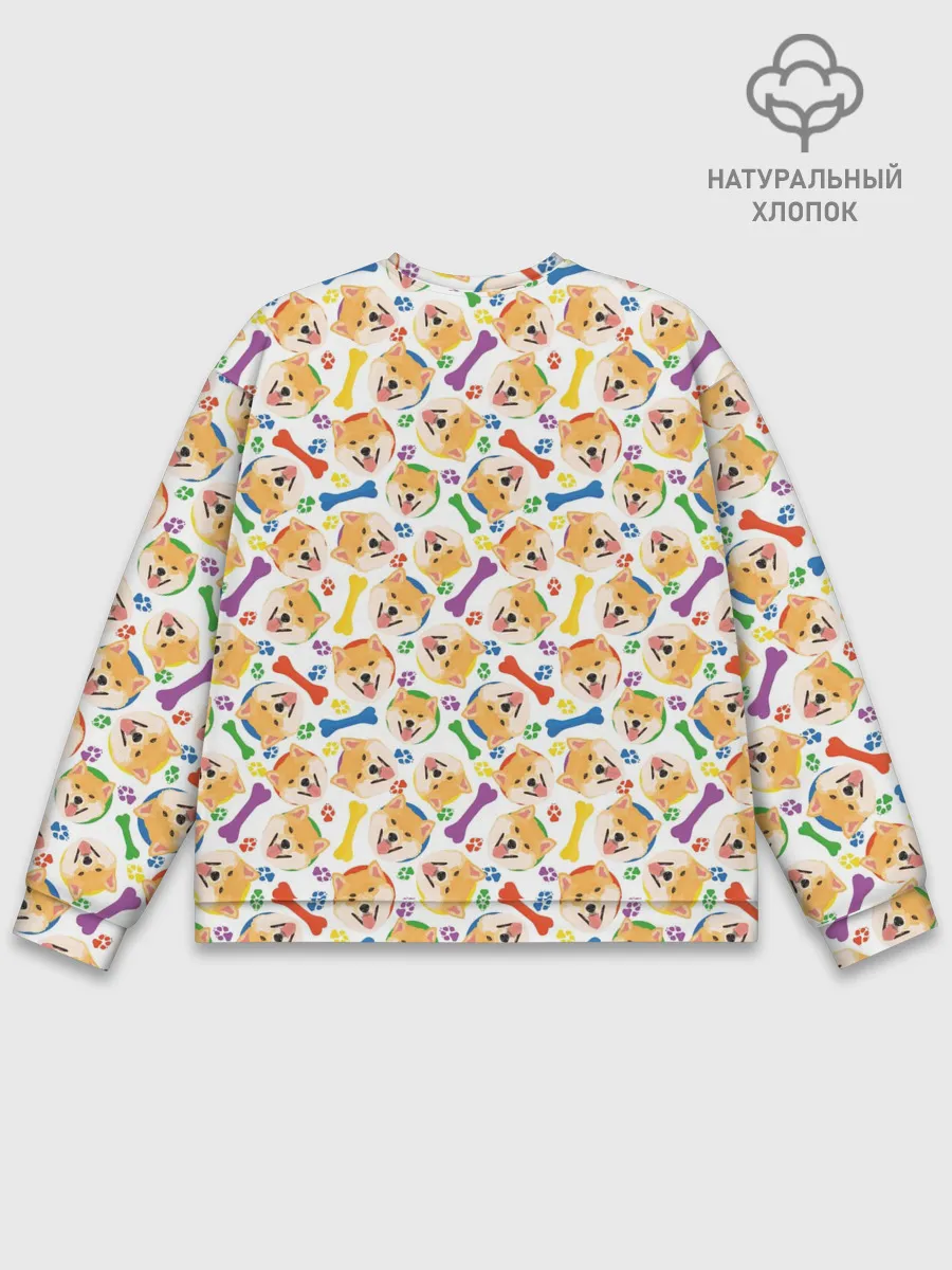 Мужской свитшот базовый / Сиба Ину