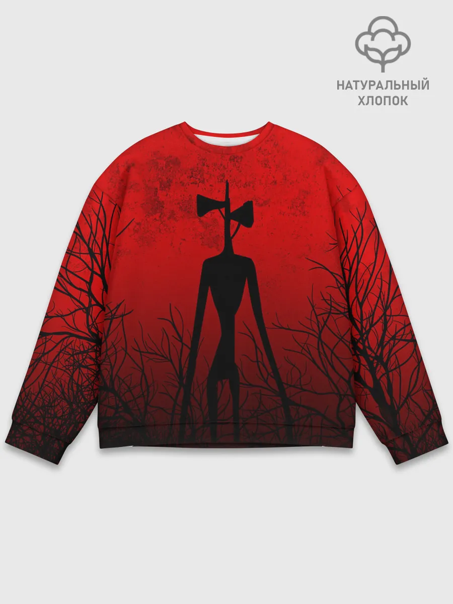 Мужской свитшот базовый / СИРЕНОГОЛОВЫЙ В ТЁМНОМ ЛЕСУ