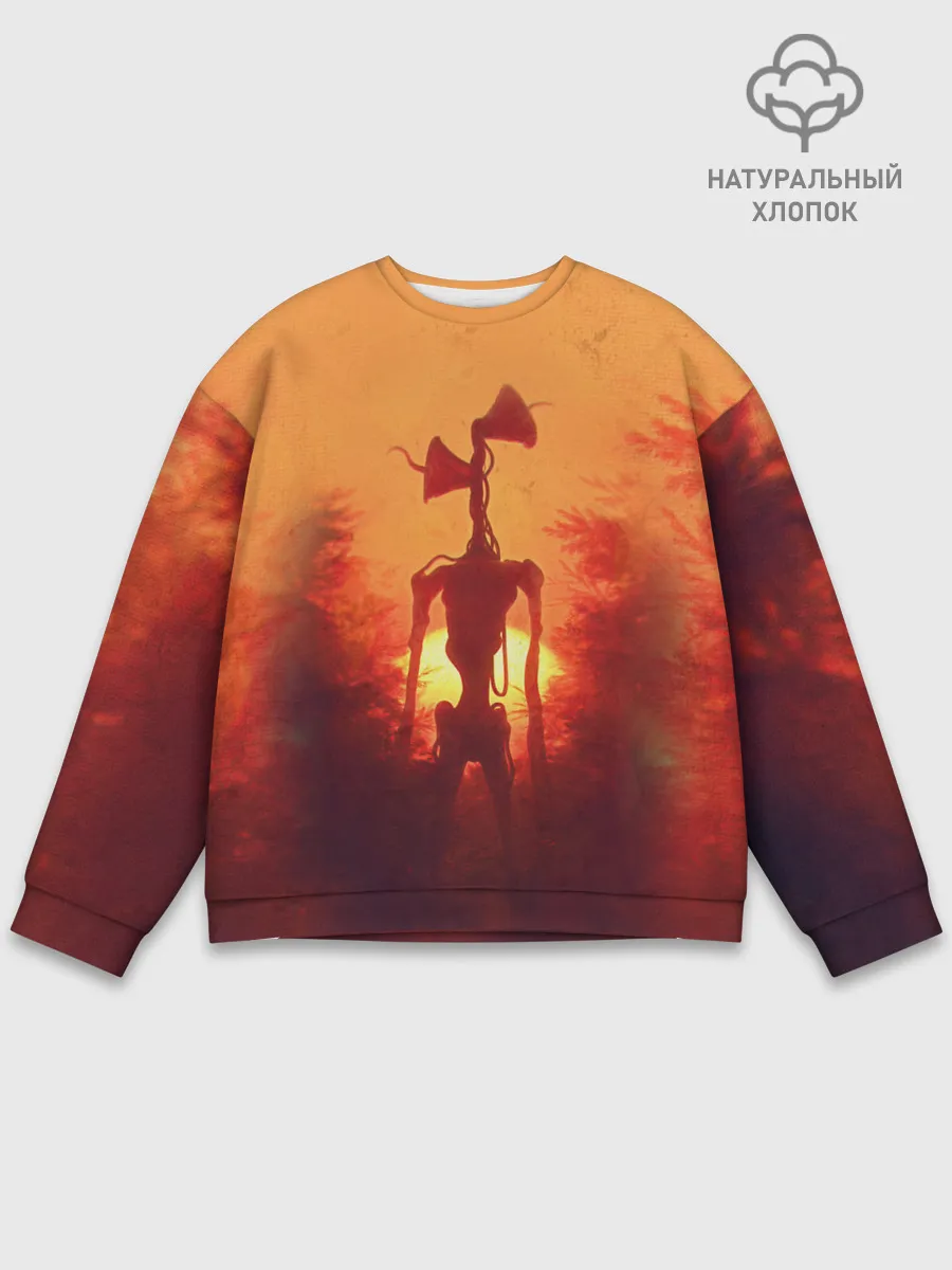 Мужской свитшот базовый / СИРЕНОГОЛОВЫЙ НА ЗАКАТЕ