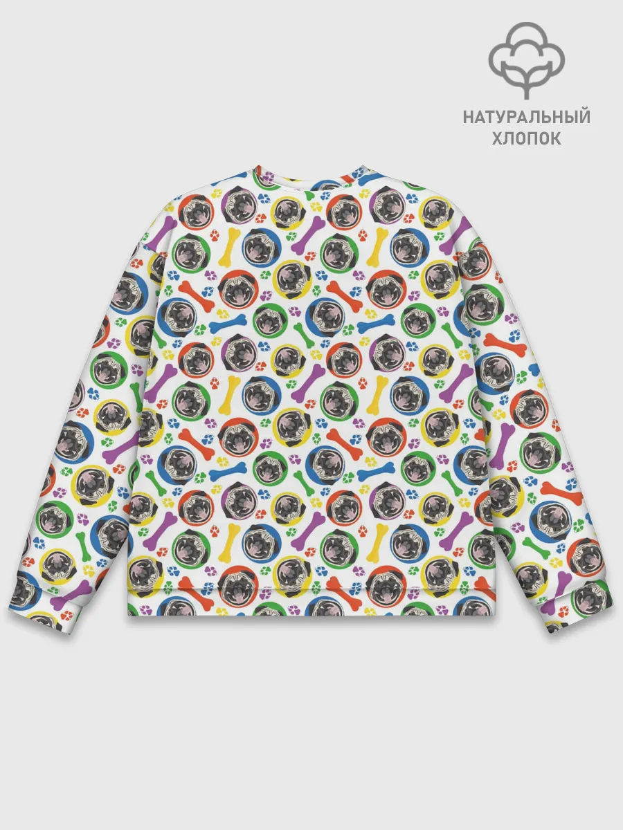 Мужской свитшот базовый / Мопс