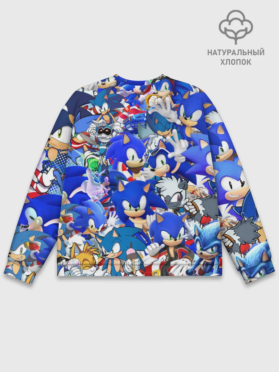 Мужской свитшот базовый / SONIC СИНИЙ ЁЖ СОНИК
