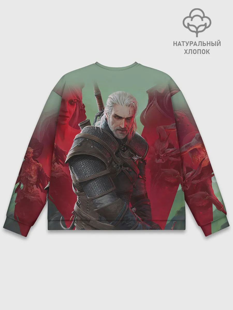 Мужской свитшот базовый / ВЕДЬМАК | THE WITCHER | ГЕРАЛЬТ С МЕЧОМ