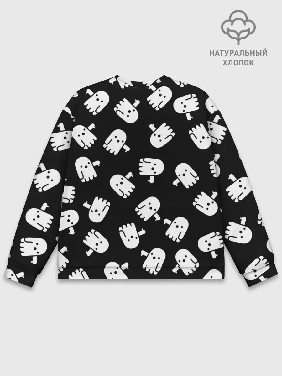 Мужской свитшот базовый / ПРИВИДЕНИЯ УЗОР / HALLOWEEN