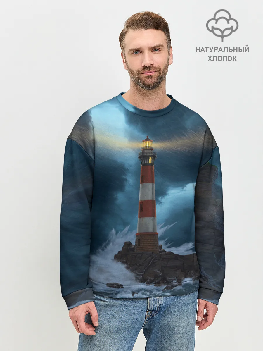 Мужской свитшот базовый / НОЧНОЙ МАЯК