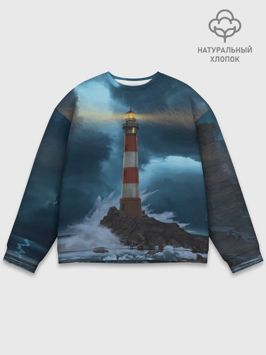 Мужской свитшот базовый / НОЧНОЙ МАЯК