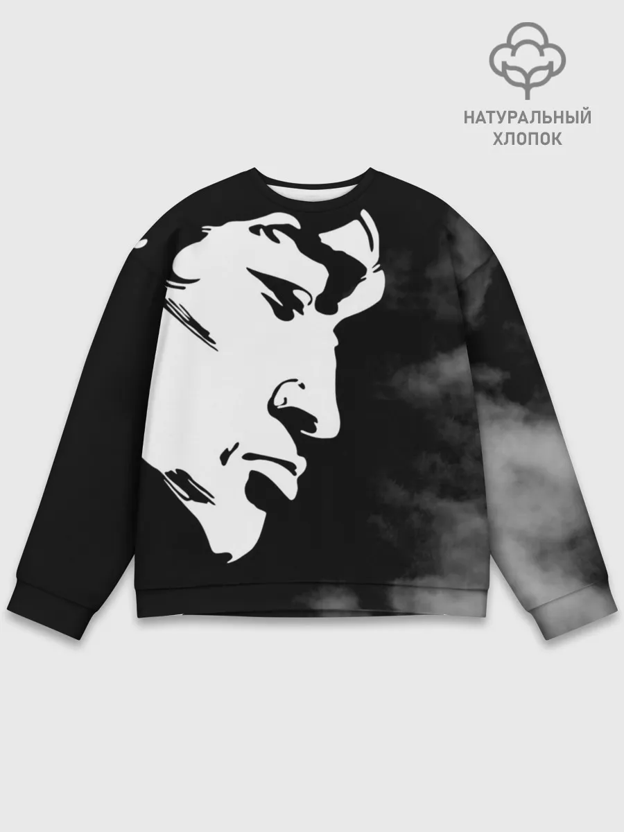 Мужской свитшот базовый / Профиль Виктора Цой