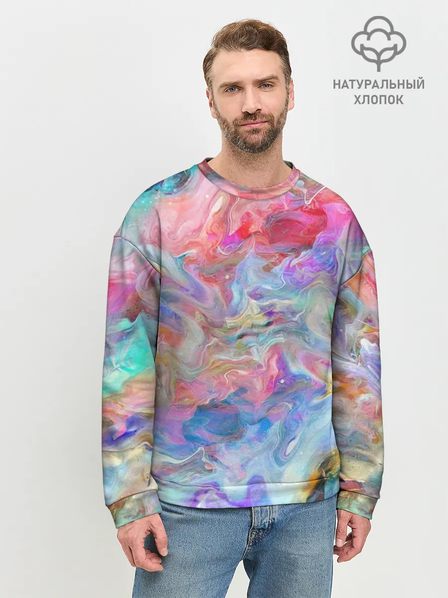 Мужской свитшот базовый / Радужное небо