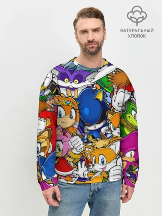 Мужской свитшот базовый / КИБЕР СОНИК | CYBER SONIC ROBOT