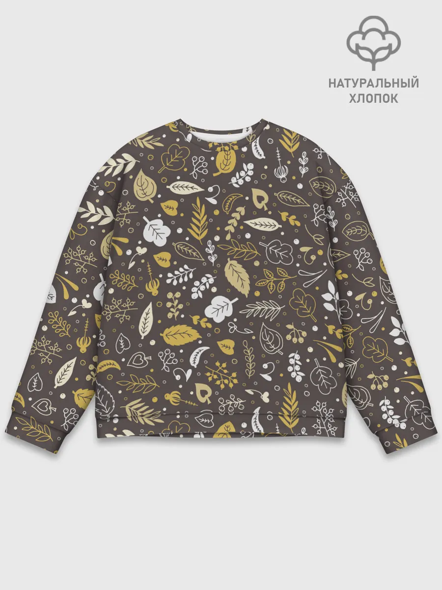 Мужской свитшот базовый / Осенние листья и ягодки