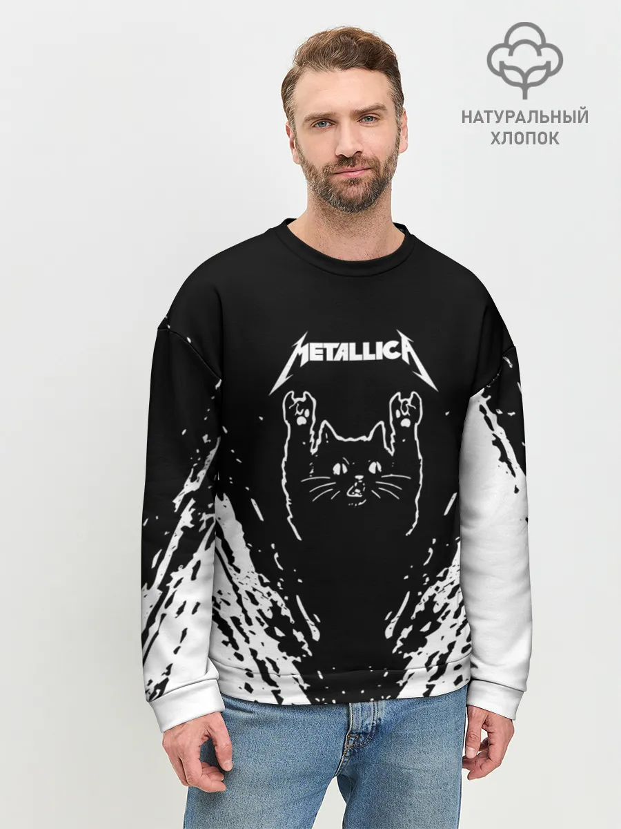 Мужской свитшот базовый / Мяуталлика / Meowtallica.