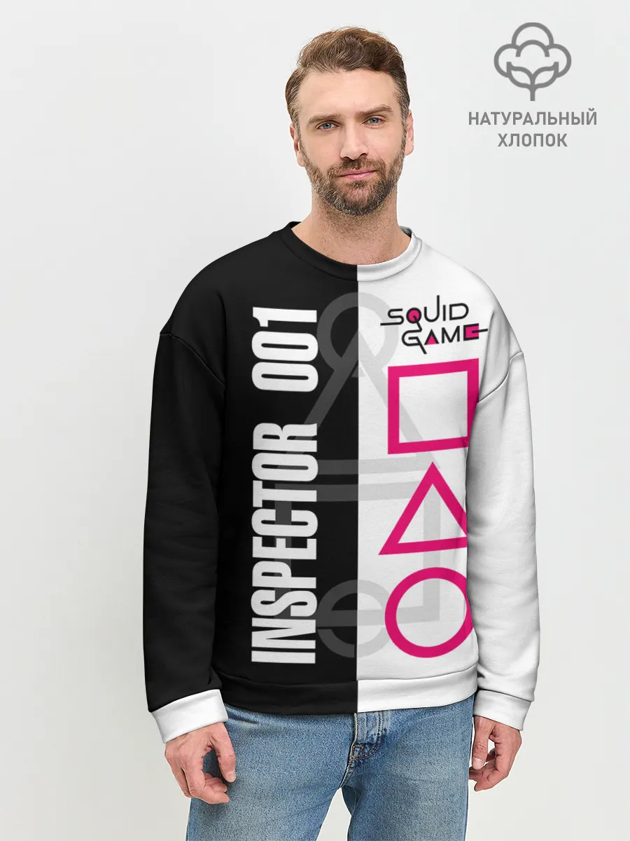 Мужской свитшот базовый / Squid Game: Inspector 001