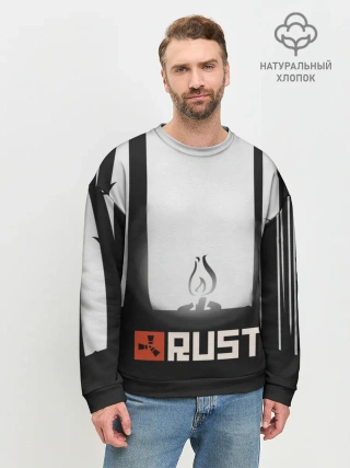 Мужской свитшот базовый / Огонёк из Раста