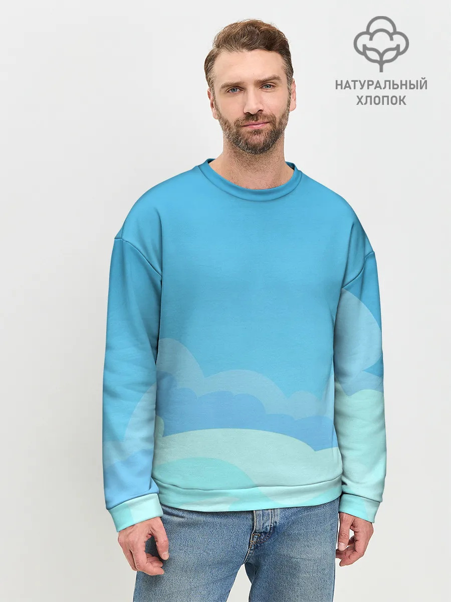 Мужской свитшот базовый / Небо после грозы