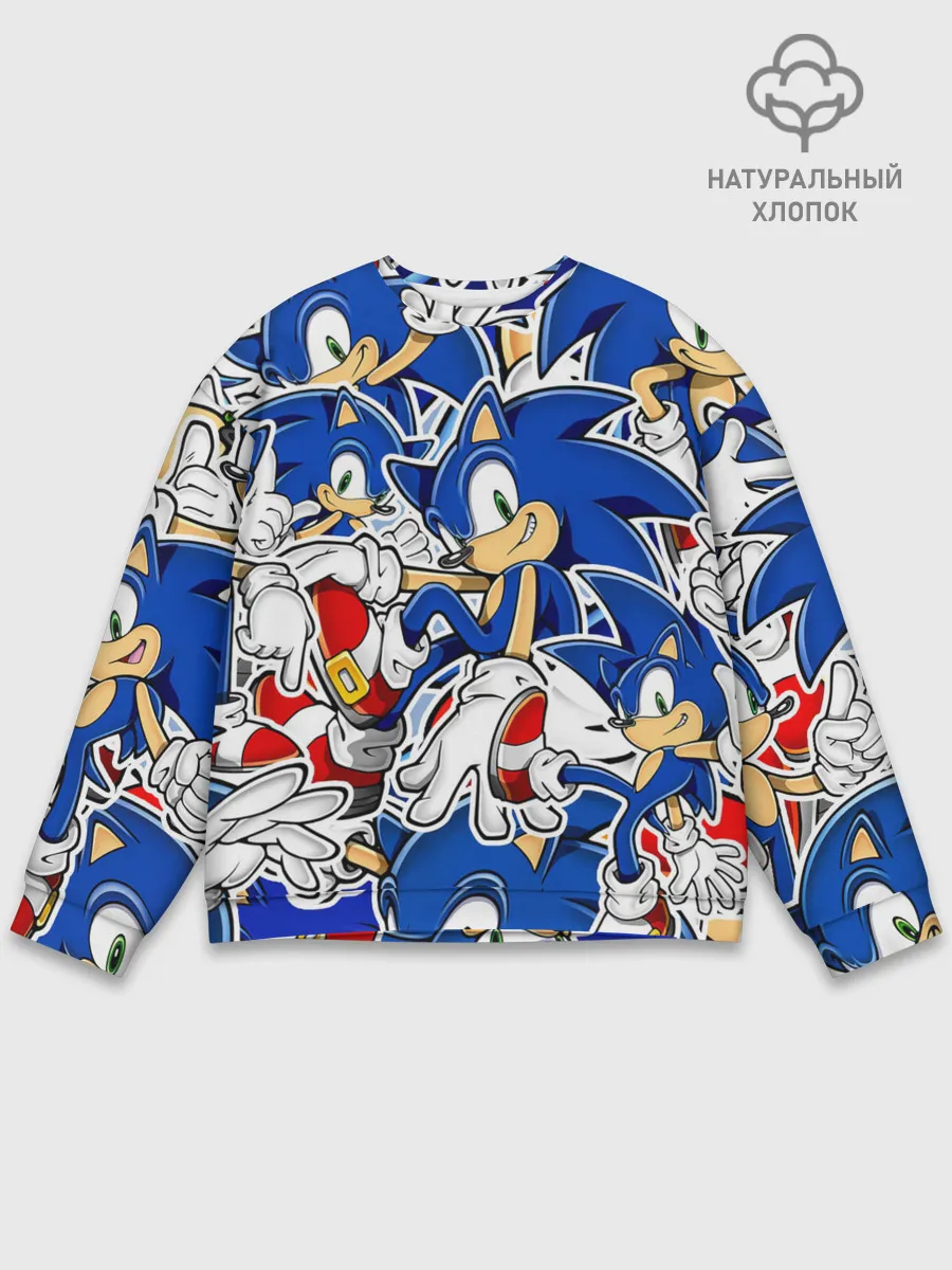 Мужской свитшот базовый / SONIC ПАТТЕРН / СОНИК