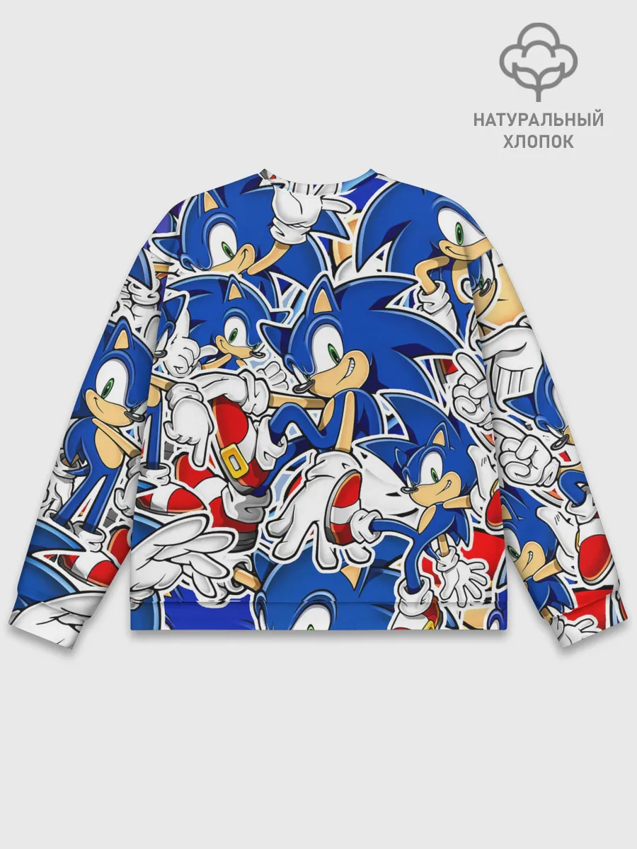 Мужской свитшот базовый / SONIC ПАТТЕРН / СОНИК