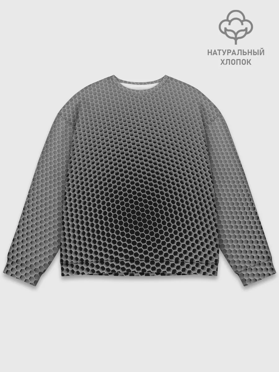 Мужской свитшот базовый / шестиугольная сетка