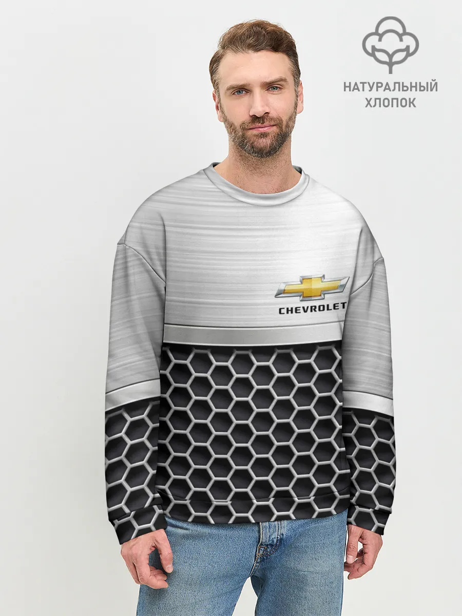 Мужской свитшот базовый / Шевроле | Стальная решетка