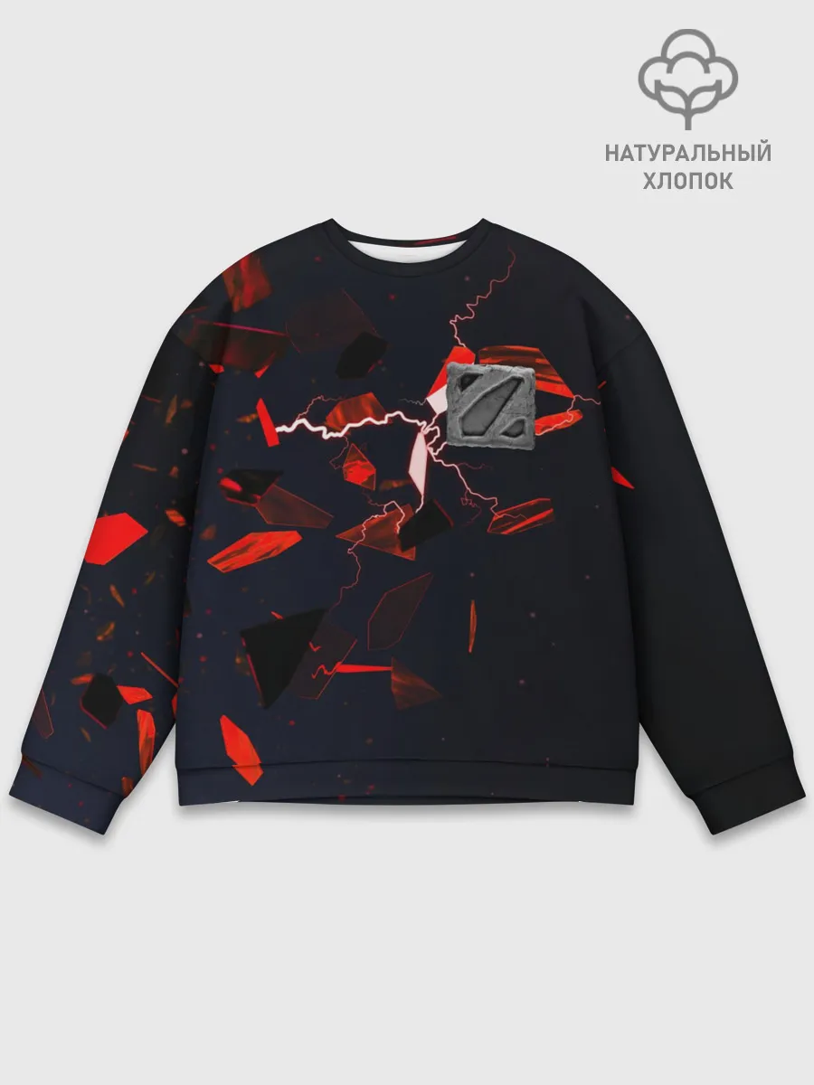Мужской свитшот базовый / DOTA 2 | 3D плиты и молния