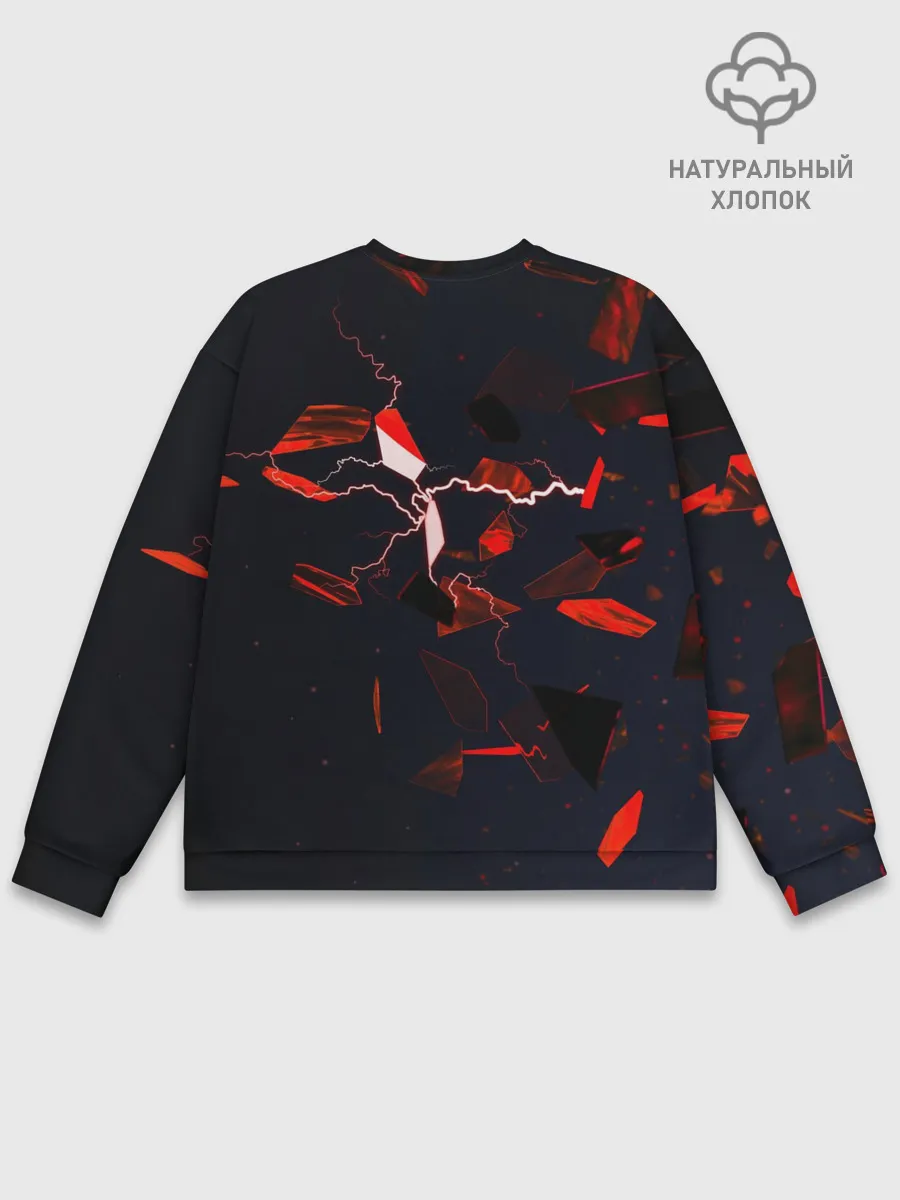 Мужской свитшот базовый / DOTA 2 | 3D плиты и молния