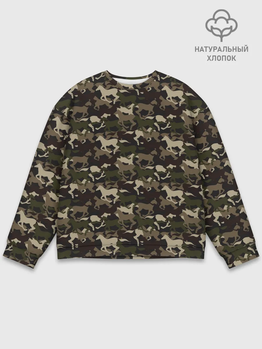 Мужской свитшот базовый / Лошади