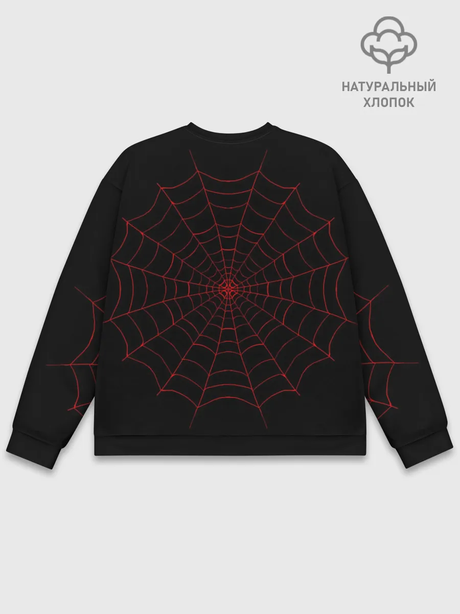 Мужской свитшот базовый / Красно белый паук