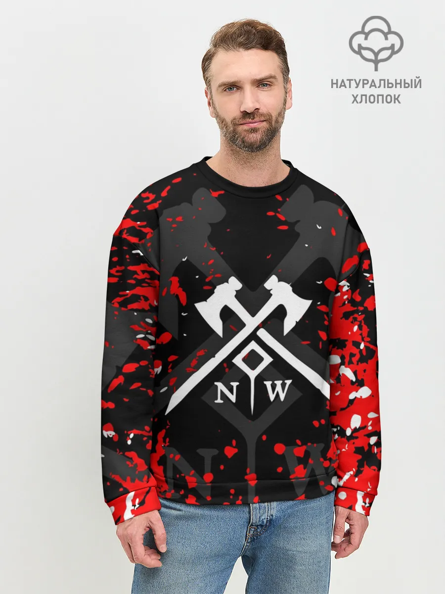 Мужской свитшот базовый / NEW WORLD / НЬЮ ВОРЛД / БРЫЗГИ
