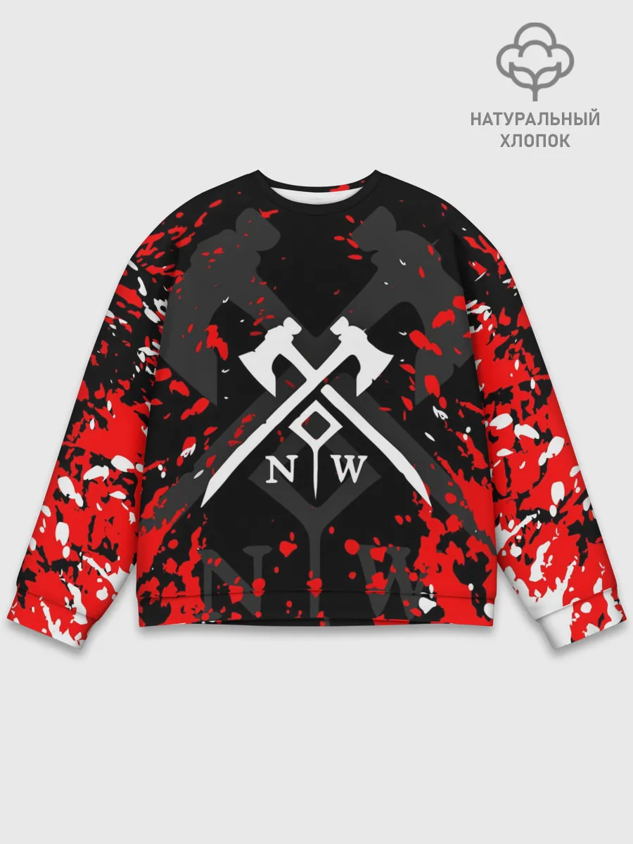 Мужской свитшот базовый / NEW WORLD / НЬЮ ВОРЛД / БРЫЗГИ
