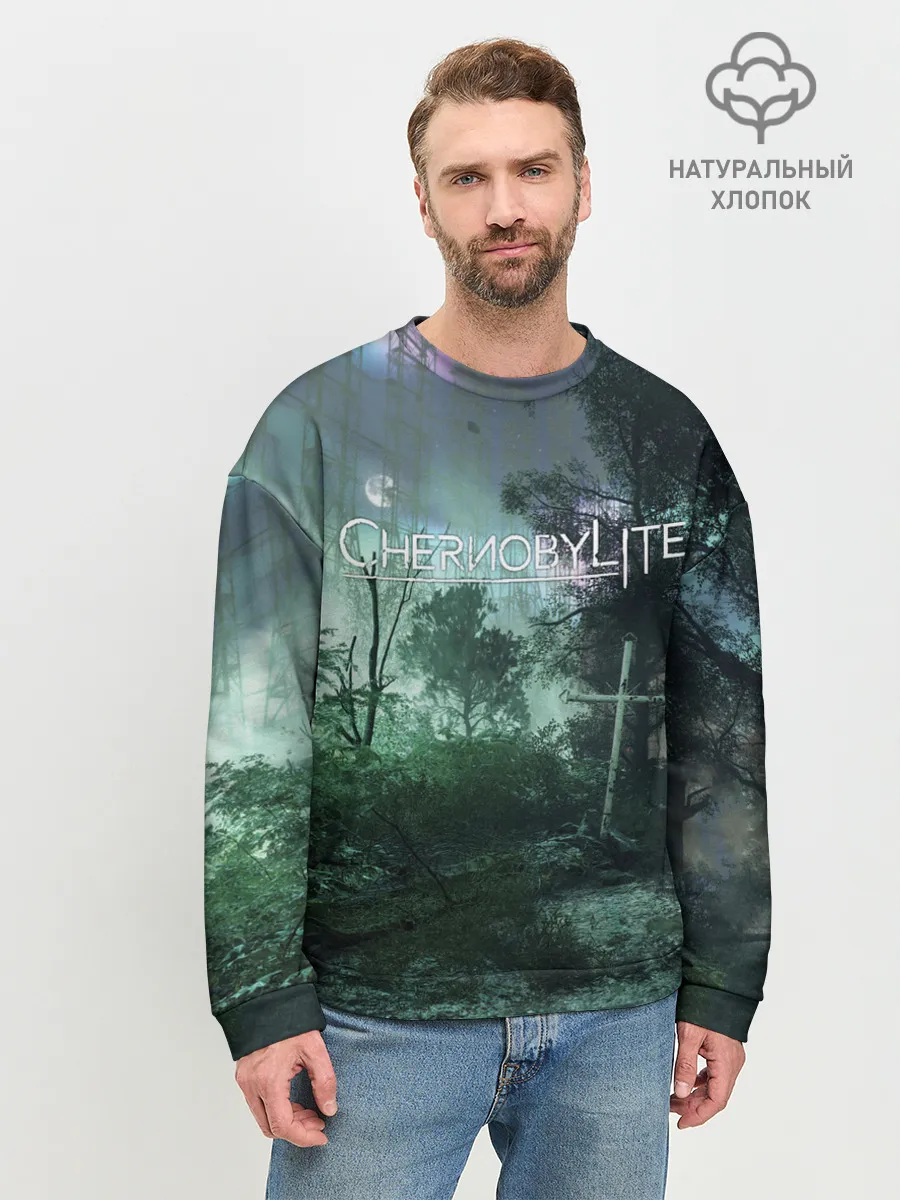 Мужской свитшот базовый / Chernobylite игровой арт