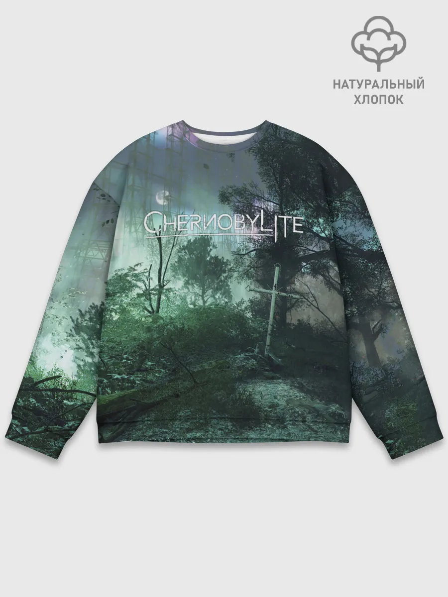 Мужской свитшот базовый / Chernobylite игровой арт