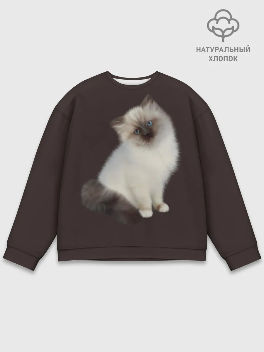 Мужской свитшот базовый / Котенок Ми