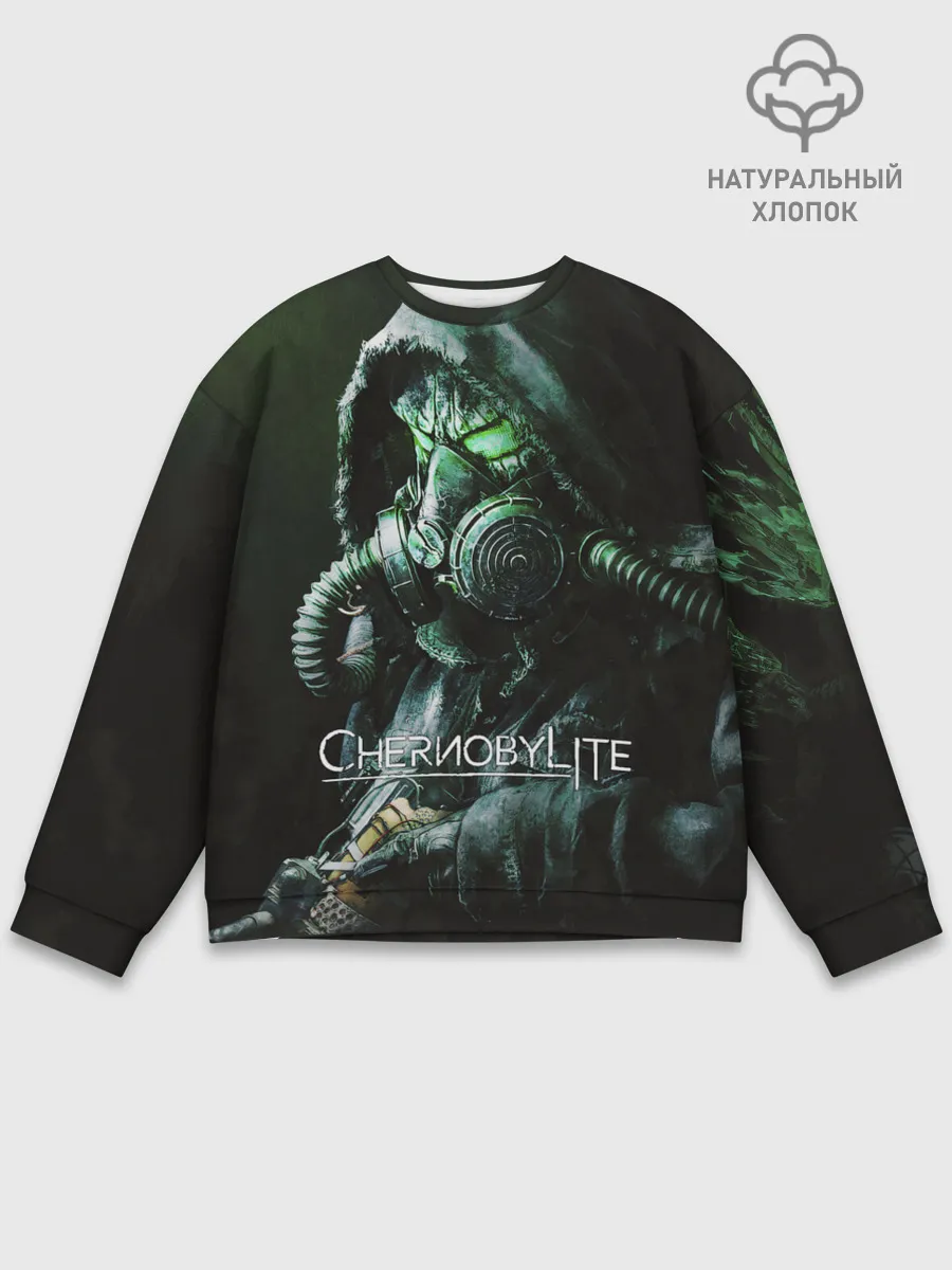 Мужской свитшот базовый / Chernobylite - Черный сталкер