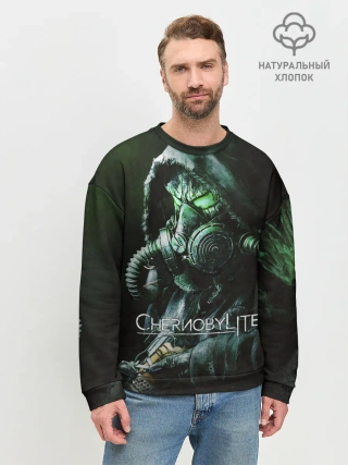 Мужской свитшот базовый / Chernobylite - Черный сталкер