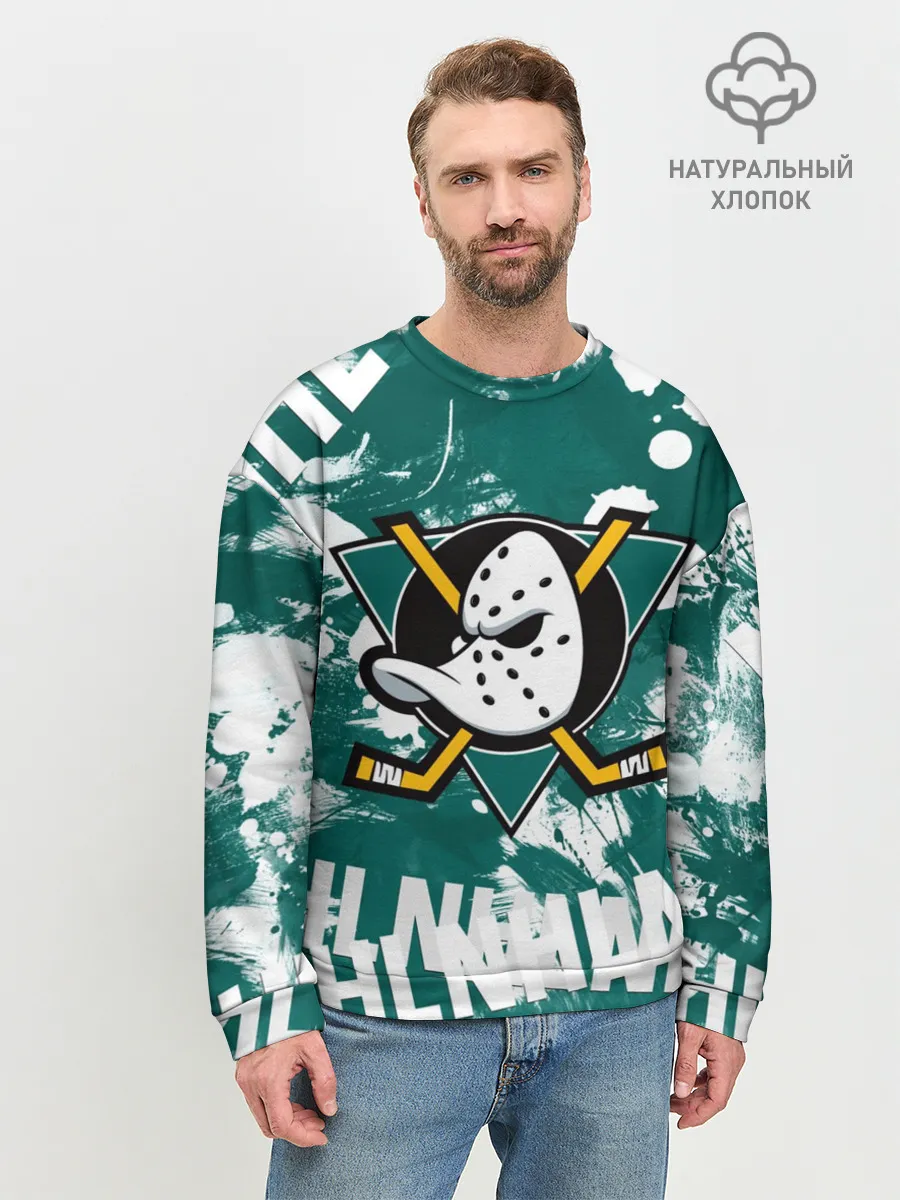 Мужской свитшот базовый / Анахайм Дакс | Anaheim Ducks