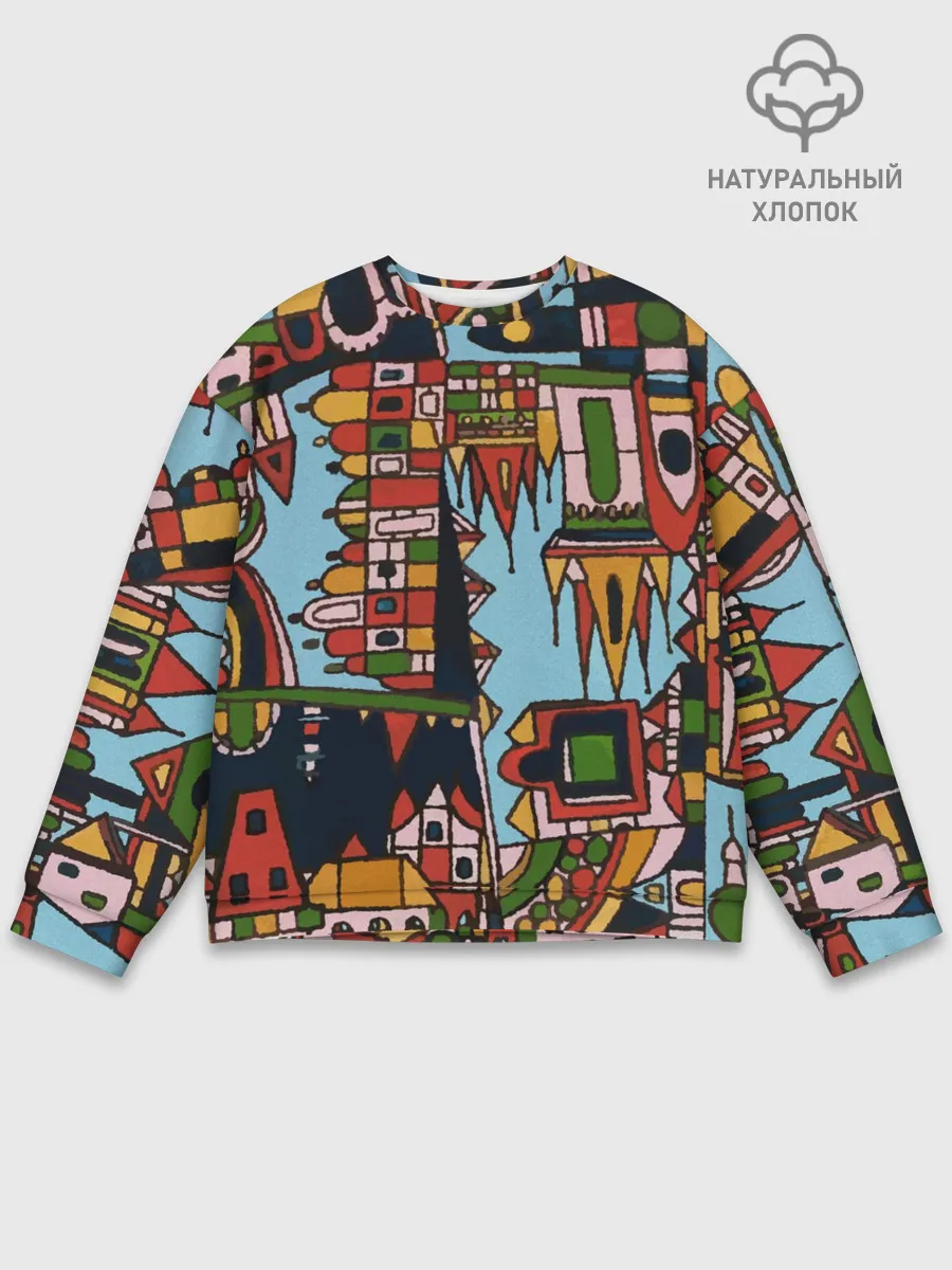 Мужской свитшот базовый / Рождество в Праге