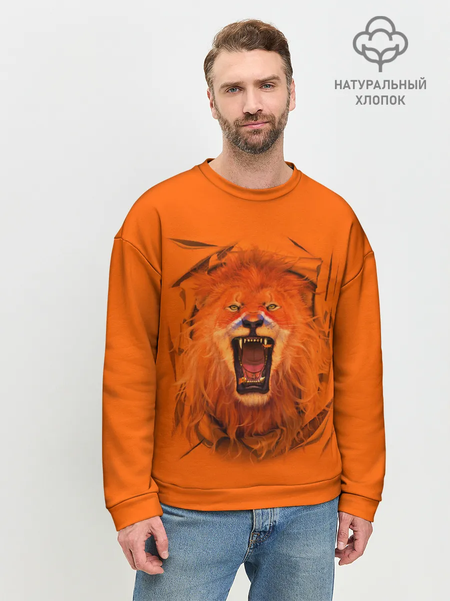 Мужской свитшот базовый / ЛЕВ СКВОЗЬ ТКАНЬ