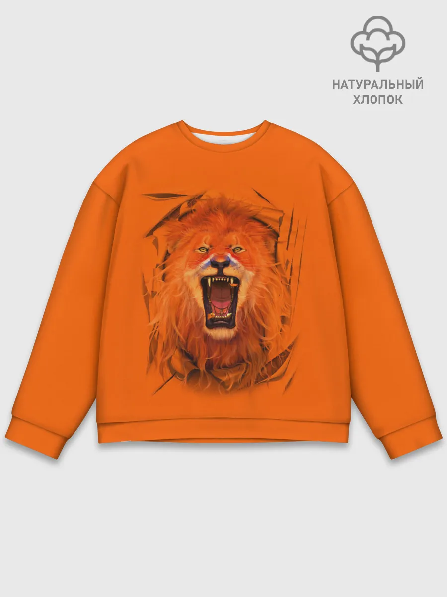 Мужской свитшот базовый / ЛЕВ СКВОЗЬ ТКАНЬ