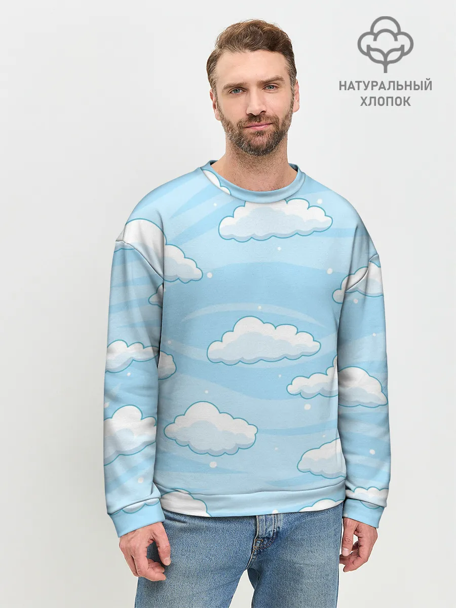 Мужской свитшот базовый / Зимние облака