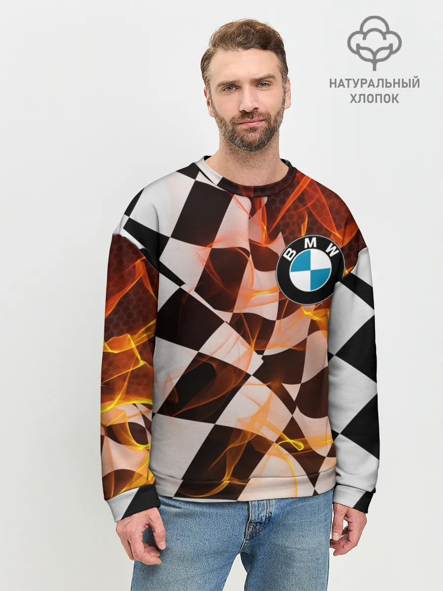 Мужской свитшот базовый / BMW RACING / FIRE RACING