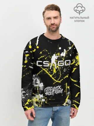 Мужской свитшот базовый / CS:GO Брызги красок