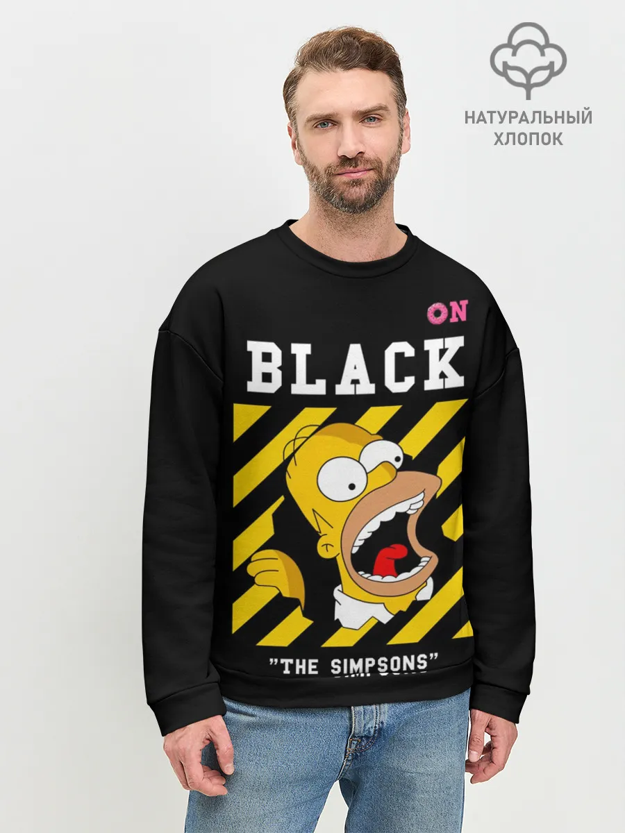 Мужской свитшот базовый / Симпсоны х ON BLACK