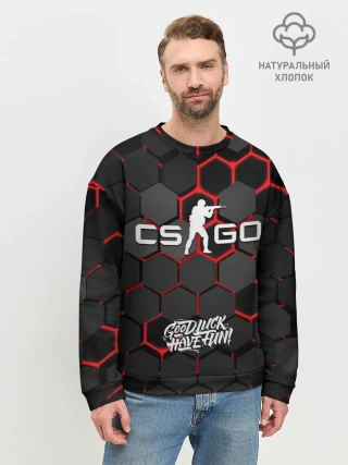 Мужской свитшот базовый / CS:GO 3D плиты