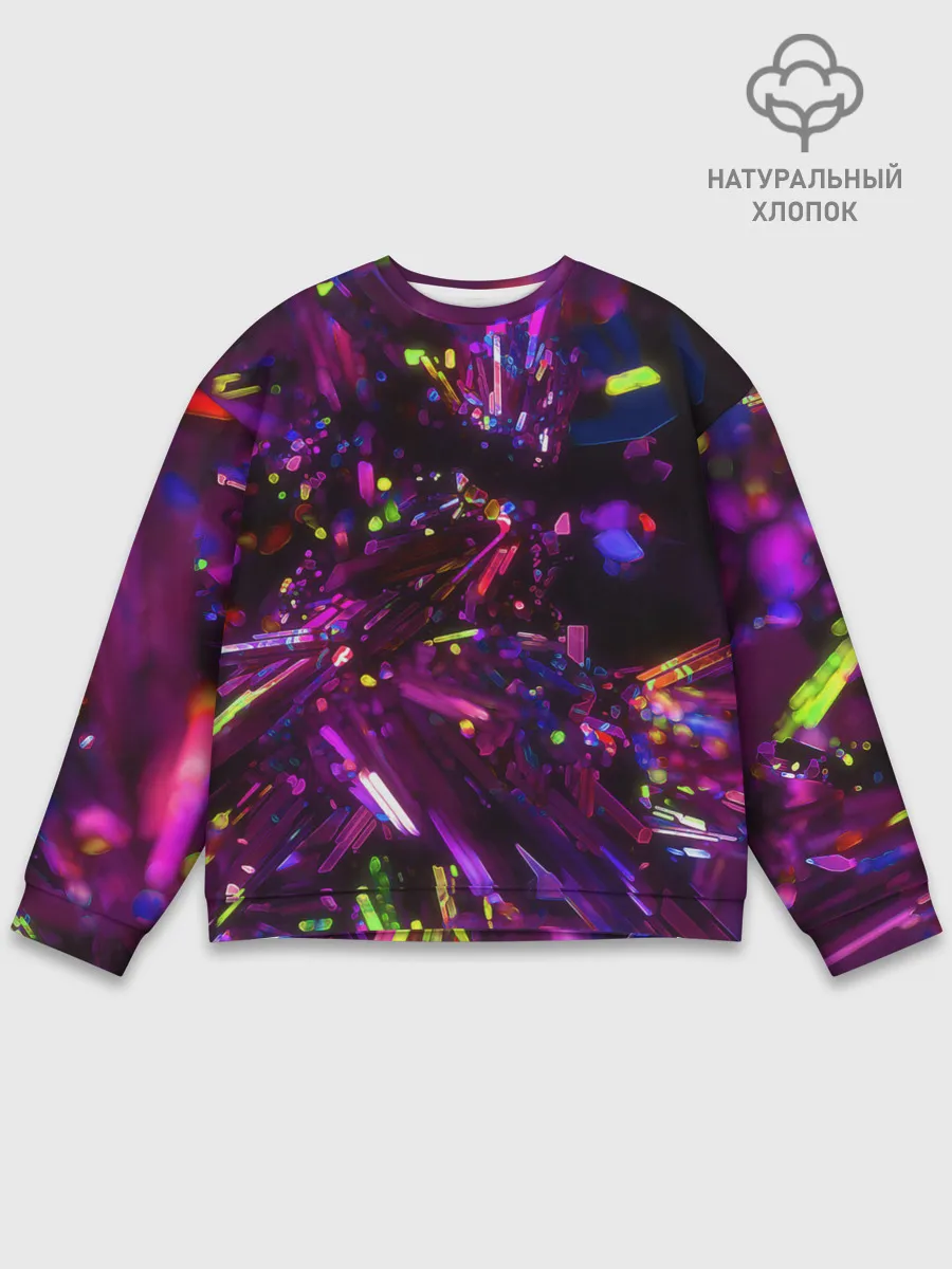 Мужской свитшот базовый / Фиолетовый бриллиант